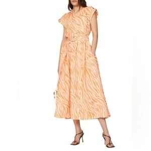 Like New Derek Lam Cross Front Midi Dress, Size 44, US Size 8